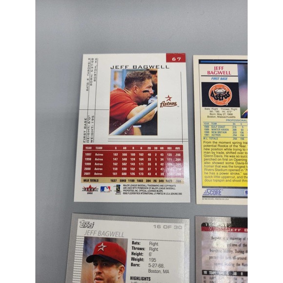 Jeff Bagwell, Astros, Lot of 4 Baseball Cards including Promo - Picture 3 of 6